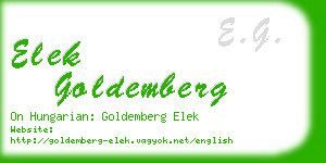 elek goldemberg business card